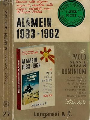 Bild des Verkufers fr Alamein 1933-1963 zum Verkauf von Biblioteca di Babele