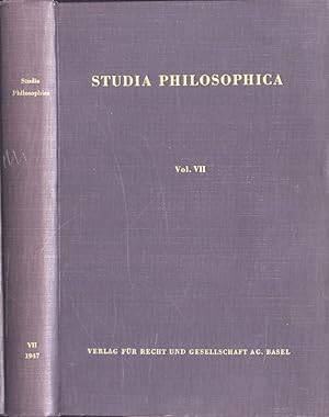 Seller image for Studia philosophica Vol. VII for sale by Biblioteca di Babele