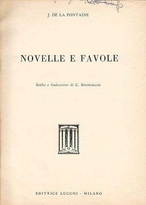 Bild des Verkufers fr Novelle e favole zum Verkauf von Biblioteca di Babele