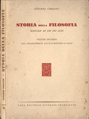 Seller image for Storia della filosofia Vol. II Dal Rinascimento all' illuminismo e Kant for sale by Biblioteca di Babele