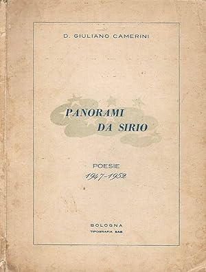 Bild des Verkufers fr Panorami da Sirio. Poesie 1947 - 1952 zum Verkauf von Biblioteca di Babele