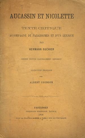 Seller image for Aucassin et Nicolette Texte critique accompagn de paradigmes et d'un lexique for sale by Biblioteca di Babele