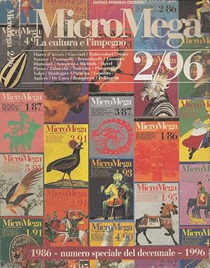 Bild des Verkufers fr MicroMega. La cultura e l'impegno N. 2/1996 (maggio-giugno) zum Verkauf von Biblioteca di Babele