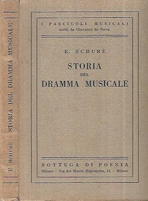 Bild des Verkufers fr Storia del dramma musicale zum Verkauf von Biblioteca di Babele