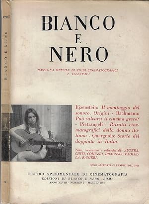 Imagen del vendedor de Bianco e nero Anno XXVIII N 5 Rassegna mensile di studi cinematografici e televisivi a la venta por Biblioteca di Babele