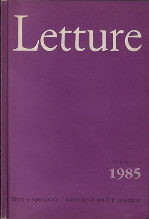 Immagine del venditore per Letture anno 40 quaderno 422 Libro e spettacolo/ mensile di studi e rassegne venduto da Biblioteca di Babele