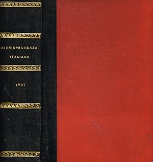 Imagen del vendedor de Giurisprudenza italiana e La legge. Rivista universale di giurisprudenza e dottrina con repertorio generale annuale di giurisprudenza, dottrina e legislazione, volume LXXXIX, 1937 a la venta por Biblioteca di Babele