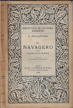 Imagen del vendedor de Il navagero Ovvero dialogo sulla poetica a la venta por Biblioteca di Babele