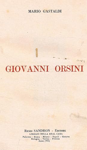 Seller image for Giovanni Orsini for sale by Biblioteca di Babele