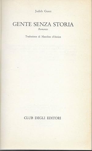 Seller image for Gente senza storia for sale by Biblioteca di Babele