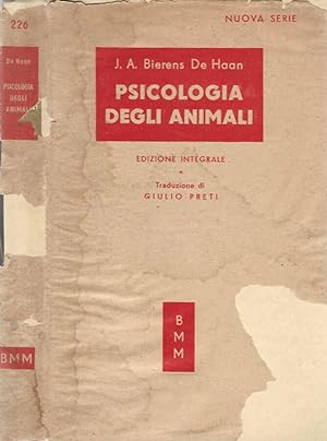 Image du vendeur pour Psicologia degli animali mis en vente par Biblioteca di Babele