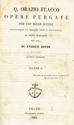 Bild des Verkufers fr Opere purgate vol.I zum Verkauf von Biblioteca di Babele
