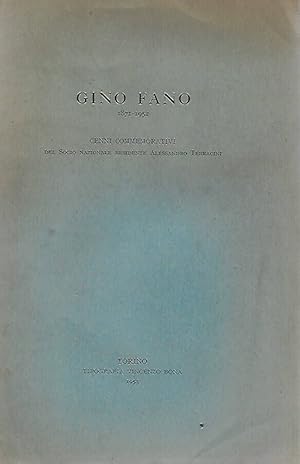 Immagine del venditore per Gino Fano 1871 - 1952 Cenni commemorativi del Socio Nazionale Residente Alessandro Terracini venduto da Biblioteca di Babele