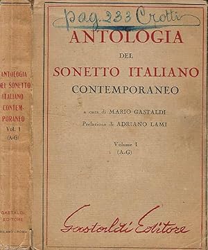 Seller image for Antologia del Sonetto Italiano contemporaneo vol. I ( AG ) for sale by Biblioteca di Babele