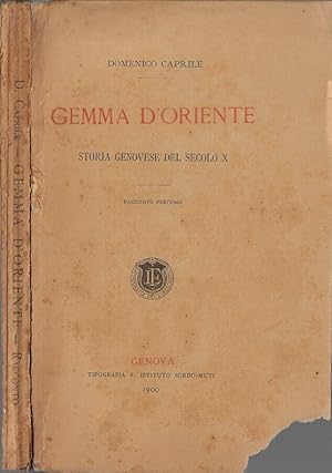 Imagen del vendedor de Gemma d'oriente Storia genovese del secolo X a la venta por Biblioteca di Babele