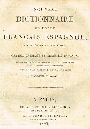 Bild des Verkufers fr Nouveau dictionnaire de poche franais-espagnol zum Verkauf von Biblioteca di Babele