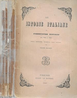 Bild des Verkufers fr Le istorie italiane dal 1846 al 1855 zum Verkauf von Biblioteca di Babele