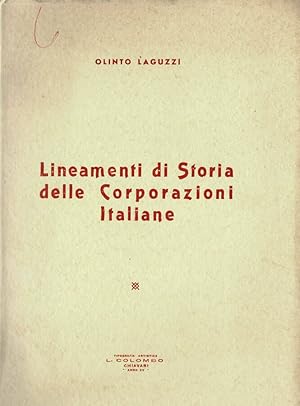 Bild des Verkufers fr Lineamenti di Storia delle Corporazioni Italiane zum Verkauf von Biblioteca di Babele