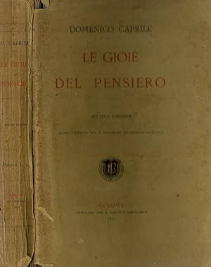 Imagen del vendedor de Le gioie del pensiero a la venta por Biblioteca di Babele