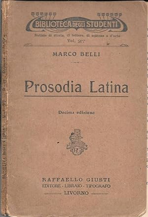 Bild des Verkufers fr Prosodia Latina zum Verkauf von Biblioteca di Babele