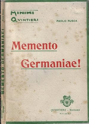 Imagen del vendedor de Memento germaniae! a la venta por Biblioteca di Babele