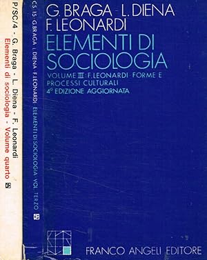 Bild des Verkufers fr Elementi di sociologia vol.III e vol.IV III-Forme e processi culturali. IV-Gruppi e sistemi sociali zum Verkauf von Biblioteca di Babele