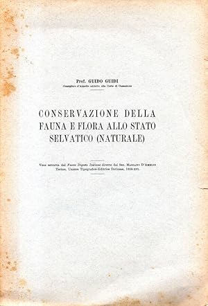 Bild des Verkufers fr Conservazione della fauna e flora allo stato selvatico (naturale) zum Verkauf von Biblioteca di Babele