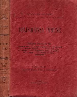 Image du vendeur pour Delinquenza immune Motivazione sintetica del tema: I. Coscienze fatue - II: I papaveri politici - III. Gli assorbenti - IV. I Cavalieri d'industria - V. I sicari della penna. VI. I subdoli - VII: I trafficanti di onore e di giustizia - VIII: I profani - IX. I fanatici del p mis en vente par Biblioteca di Babele