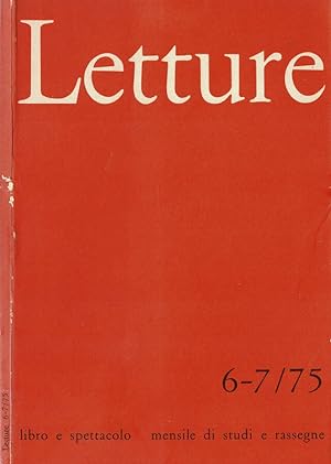 Immagine del venditore per Letture - 1975 Rassegna Critica del Libro e dello Spettacolo venduto da Biblioteca di Babele