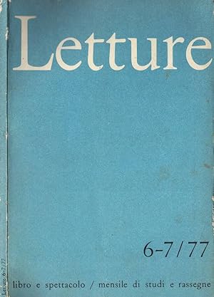 Immagine del venditore per Letture - 1977 Rassegna Critica del Libro e dello Spettacolo venduto da Biblioteca di Babele