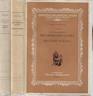 Bild des Verkufers fr Bibliografia dell'archeologia classica e dell'arte italiana Volume primo tomo II- Volume secondo tomo IV** zum Verkauf von Biblioteca di Babele