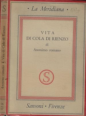 Bild des Verkufers fr Vita di Cola di Rienzo zum Verkauf von Biblioteca di Babele