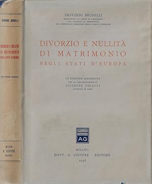 Imagen del vendedor de Divorzio e nullit di matrimonio negli stati d'Europa a la venta por Biblioteca di Babele