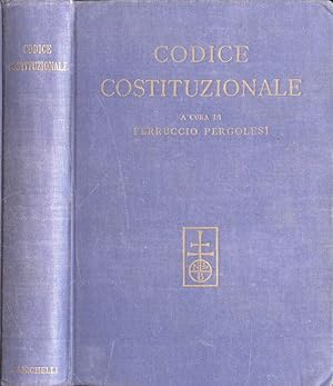 Bild des Verkufers fr Codice costituzionale zum Verkauf von Biblioteca di Babele