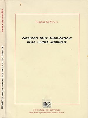 Bild des Verkufers fr Catalogo delle pubblicazioni della giunta regionale zum Verkauf von Biblioteca di Babele