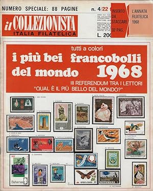 Immagine del venditore per Il collezionista anno 1968 n. 4 Italia filatelica venduto da Biblioteca di Babele