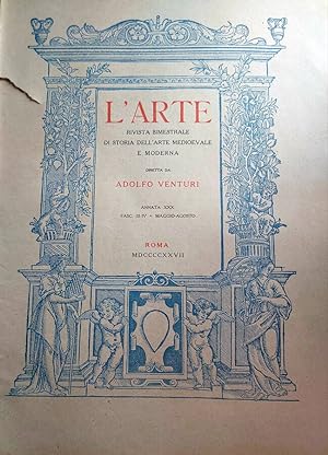 Seller image for L'Arte N.3/4 del 1927 Rivista Bimestrale di Storia dell'Arte Medioevale e Moderna for sale by Biblioteca di Babele