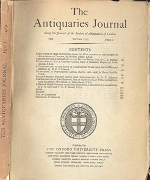 Bild des Verkufers fr The Antiquaries Journal Vol. XLIX part I zum Verkauf von Biblioteca di Babele