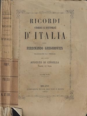 Bild des Verkufers fr Ricordi storici e pittorici d'Italia Vol. I zum Verkauf von Biblioteca di Babele