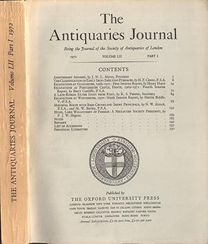 Bild des Verkufers fr The Antiquaries Journal Vol. LII part I zum Verkauf von Biblioteca di Babele