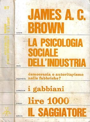 Bild des Verkufers fr La psicologia sociale dell'industria zum Verkauf von Biblioteca di Babele