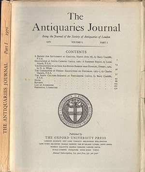 Bild des Verkufers fr The Antiquaries Journal Vol. L part I zum Verkauf von Biblioteca di Babele