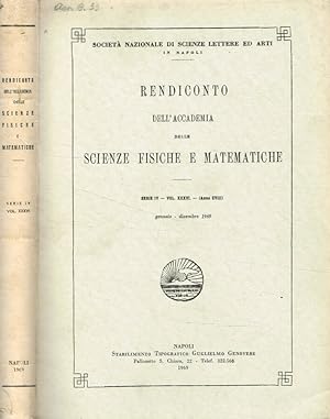 Seller image for Rendiconto dell'accademia delle scienze fisiche e matematiche serie IV, vol.XXXVI, anno CVIII, gennaio-dicembre 1969 for sale by Biblioteca di Babele