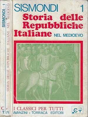 Bild des Verkufers fr Storia delle repubbliche italiane Vol I Nel medioevo zum Verkauf von Biblioteca di Babele