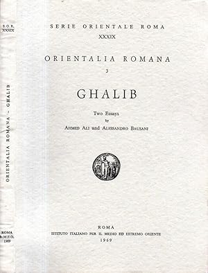 Bild des Verkufers fr Orientalia romana N. 3 Ghalib zum Verkauf von Biblioteca di Babele