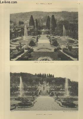 Seller image for Villa Garzoni, A Collodi, Marlia, Celle : L'entre - Les terrasses - Parterres - Les murailles de buis - Cascade - Thtre de verdure - Ente du bosquet etc. - Planches n26  35 en noir et blanc extraites de l'ouvrage "Jardins d'Italie Volume 3" for sale by Le-Livre