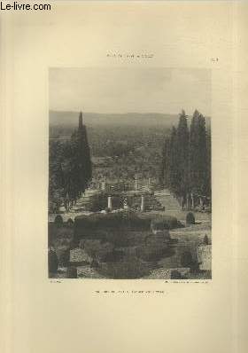 Seller image for Villa Costanzi a Spello - San Gisutino : Vue du et vers le haut de l'avenue, L'un des exdres et la fontaine de la Diane, Les buis taills du Castello Bufalini- Planches n3  6 en noir et blanc extraites de l'ouvrage "Jardins d'Italie Volume 3" for sale by Le-Livre