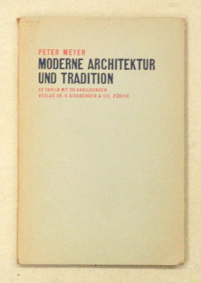 Bild des Verkufers fr Moderne Architektur und Tradition. zum Verkauf von antiquariat peter petrej - Bibliopolium AG
