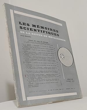 Les Mémoires Scientifiques de la Revue de Métallurgie. N°2. Juillet 1959