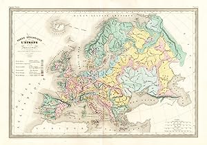 Antique Map-EUROPE-GEOLOGY-Malte-Brun-Sarrazin-1880